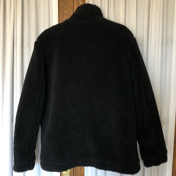 Top Man Black Teddy Fleece Jacket - Picture 8 of 14